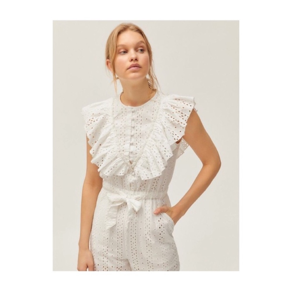 Urban outfitters white eyelet jumpsuit